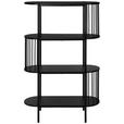 REGAL Schwarz  - Schwarz, Trend, Holzwerkstoff/Metall (80/133,5/34cm) - Xora