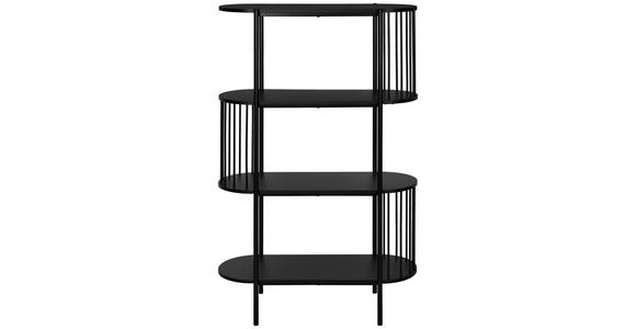 REGAL Schwarz  - Schwarz, Trend, Holzwerkstoff/Metall (80/133,5/34cm) - Xora