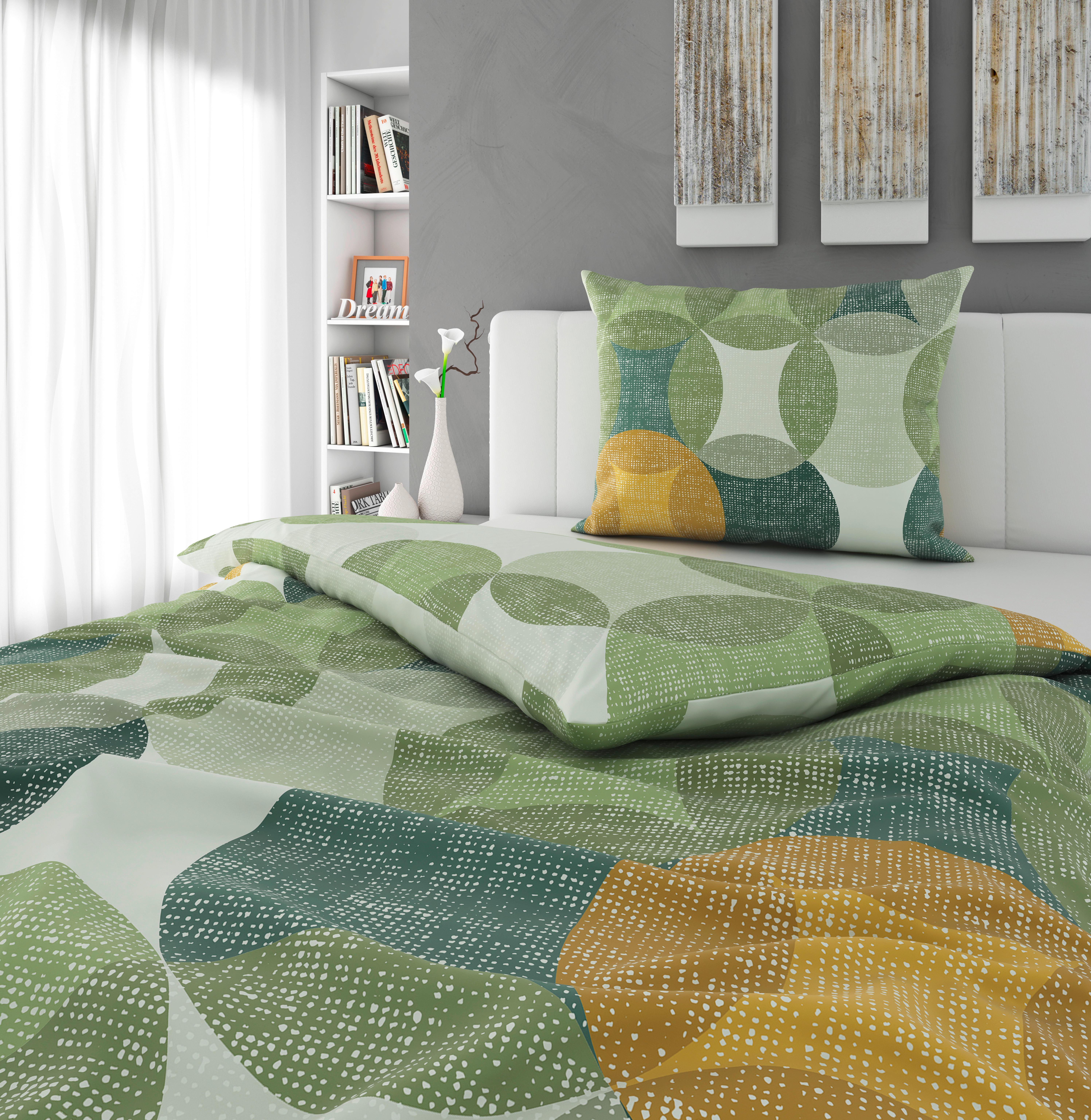 POVLEČENÍ, flanel, zelená, 140/200 cm - zelená, Konvenční, textil (140/200cm) - Novel