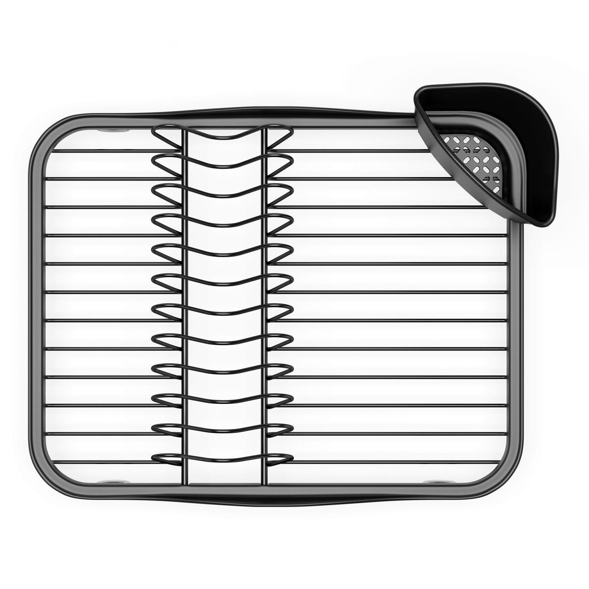 GESCHIRRABTROPFTASSE   - Schwarz, Basics, Kunststoff/Metall (36/28/14cm) - Umbra
