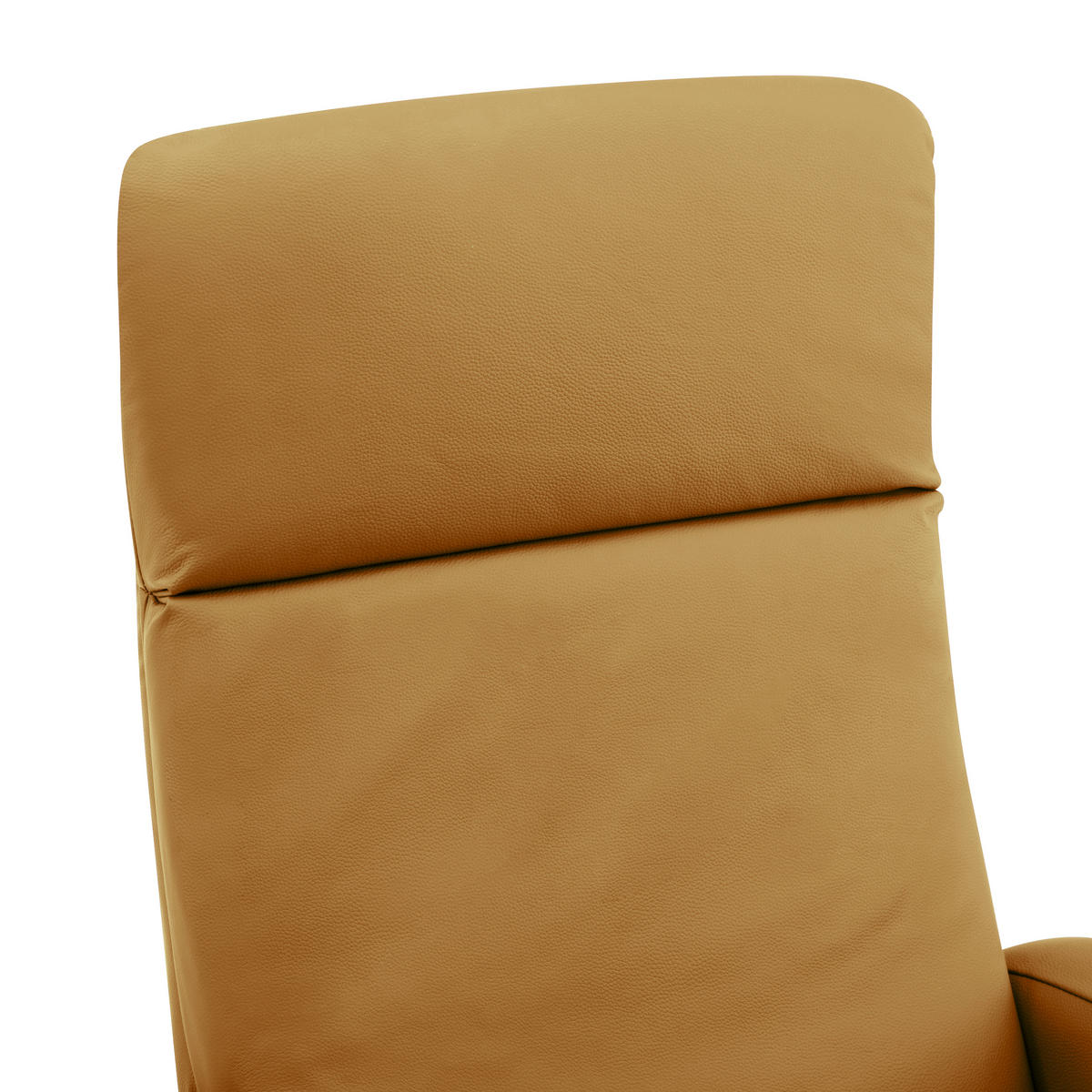 RELAXAČNÍ KŘESLO S TABURETEM, textil, kůže, žlutá - černá/žlutá, Design, kov/textil (77/107/75cm) - Livetastic