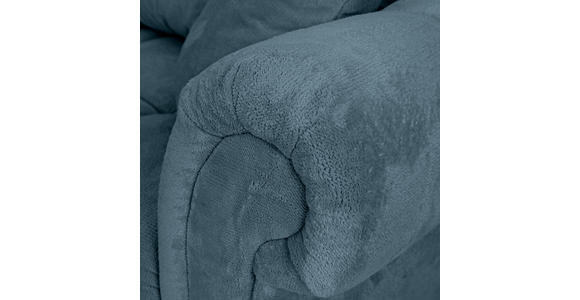 ECKSOFA  in Plüsch Petrol  190/288 cm  - Dunkelbraun/Petrol, KONVENTIONELL, Holz/Textil (190/288cm) - Carryhome