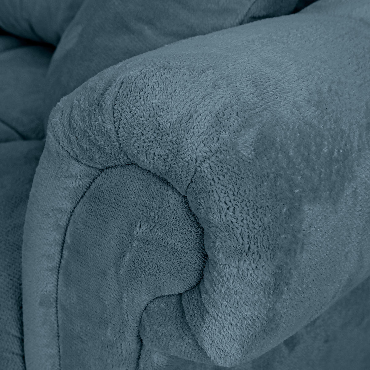 ECKSOFA Petrol Plüsch  - Dunkelbraun/Petrol, KONVENTIONELL, Holz/Textil (190/288cm) - Carryhome