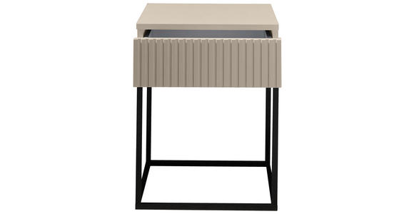 NACHTKÄSTCHEN 40/51,7/38,5 cm  in Schwarz, Kaschmir  - Kaschmir/Schwarz, MODERN, Holzwerkstoff/Metall (40/51,7/38,5cm) - Carryhome