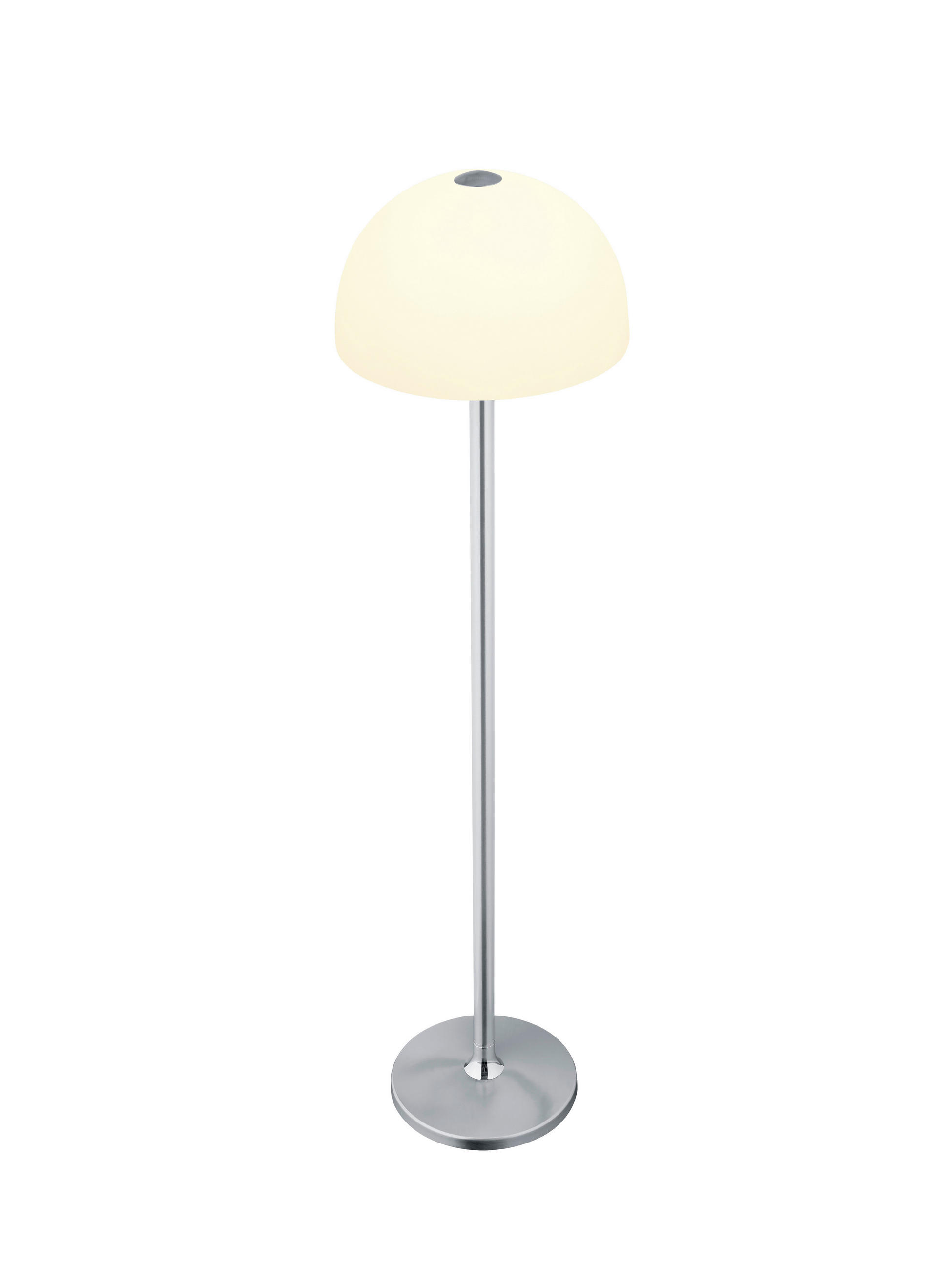 STEHLEUCHTE    - Nickelfarben, KONVENTIONELL, Glas/Metall (140cm) - Hell