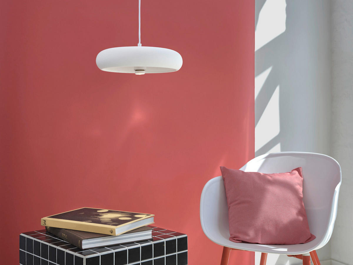HÄNGELEUCHTE 29.8/113 cm  - Weiß, Basics, Stein/Metall (29.8/113cm) - Osram
