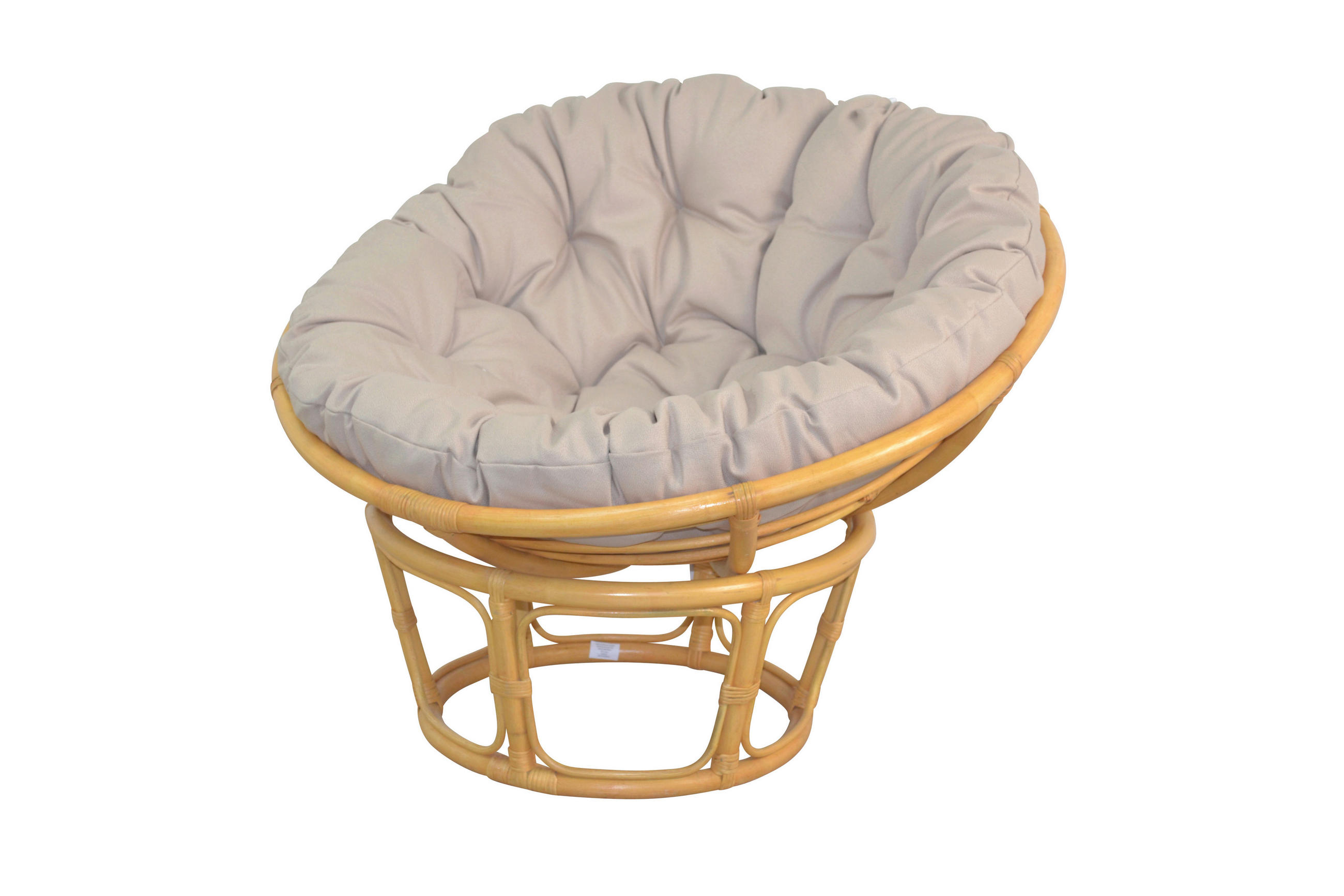 SESSEL Beige    - Beige/Creme, Natur, Holz/Textil (100/100/60cm) - MID.YOU