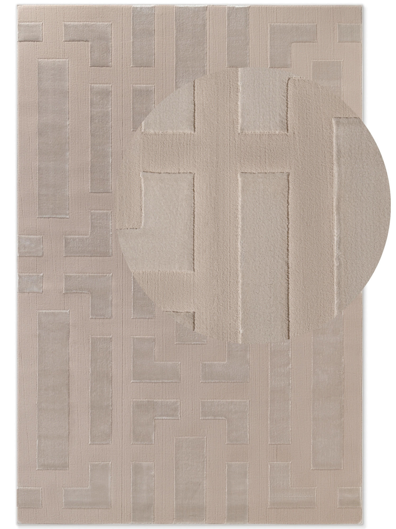 Elle Decoration Webteppich Perles Creme, Beige 120x170 cm