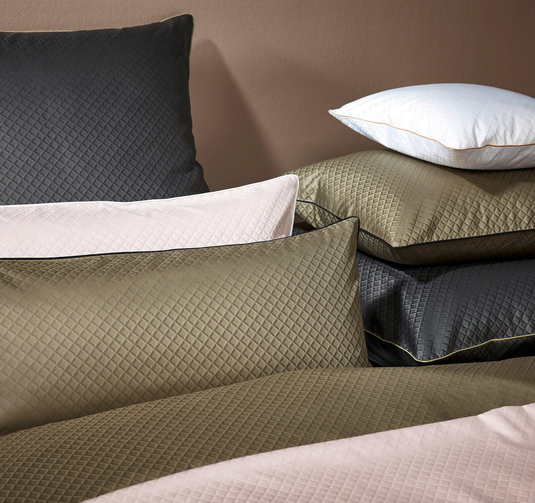 BETTWÄSCHE 135/200 cm Damast  - Olivgrün, Basics, Textil (135/200cm) - Curt Bauer