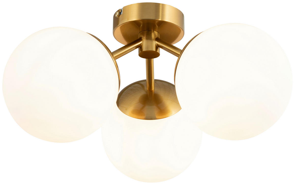 DECKENLEUCHTE  35/20 cm    - Weiß, Trend, Glas/Metall (35/20cm) - Novel