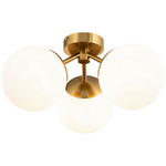 DECKENLEUCHTE  35/20 cm    - Weiß, Trend, Glas/Metall (35/20cm) - Novel