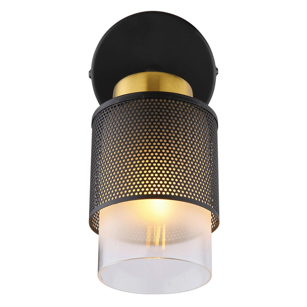 Thumbnail - Globo Strahler, Klar, Schwarz, Messing, Metall, Glas, 19 cm, Lampen & Leuchten, Innenbeleuchtung, Spots & Strahler