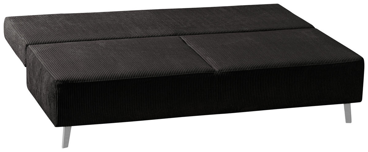 SCHLAFSOFA Cord Anthrazit, Grau  - Anthrazit/Grau, Modern, Textil/Metall (193/85/88cm) - Novel