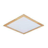 LED-DECKENLEUCHTE    45/45/4,5 cm  - Schwarz/Naturfarben, Basics, Holz/Kunststoff (45/45/4,5cm) - Novel