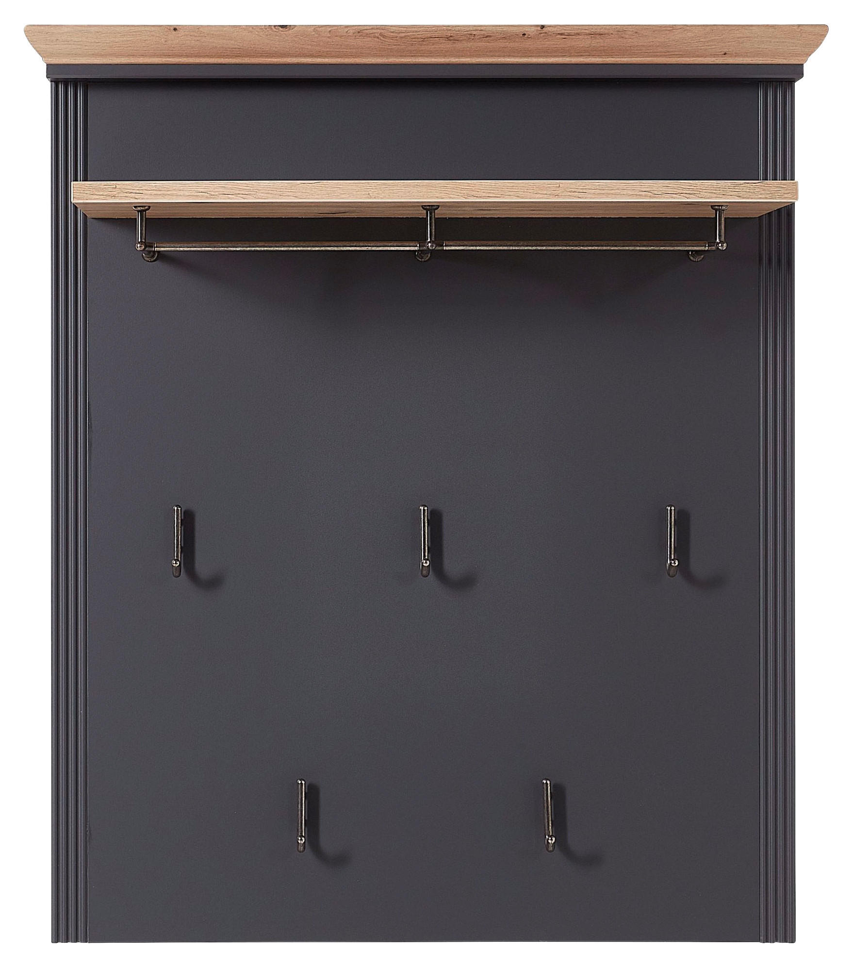 GARDEROBENPANEEL  in 93/107/30 cm  - Eichefarben/Graphitfarben, ROMANTIK / LANDHAUS, Holzwerkstoff (93/107/30cm) - Landscape