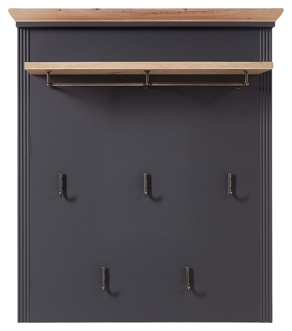 Panou Cuier 93/107/30 cm  - culoare lemn stejar/grafit, Romantik / Landhaus, material pe bază de lemn (93/107/30cm) - Landscape