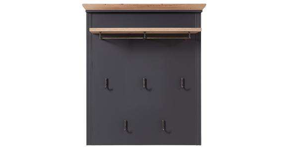 GARDEROBENPANEEL  in 93/107/30 cm  - Eichefarben/Graphitfarben, ROMANTIK / LANDHAUS, Holzwerkstoff (93/107/30cm) - Landscape