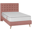 BOXSPRINGBETT 120/200 cm  in Rosa  - Rosa, Design, Holz/Textil (120/200cm) - Carryhome