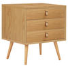 NACHTSCHRANK 50/55/40 cm Eiche furniert, massiv  - Hellbraun/Eichefarben, Design, Holz/Holzwerkstoff (50/55/40cm) - Boxxx