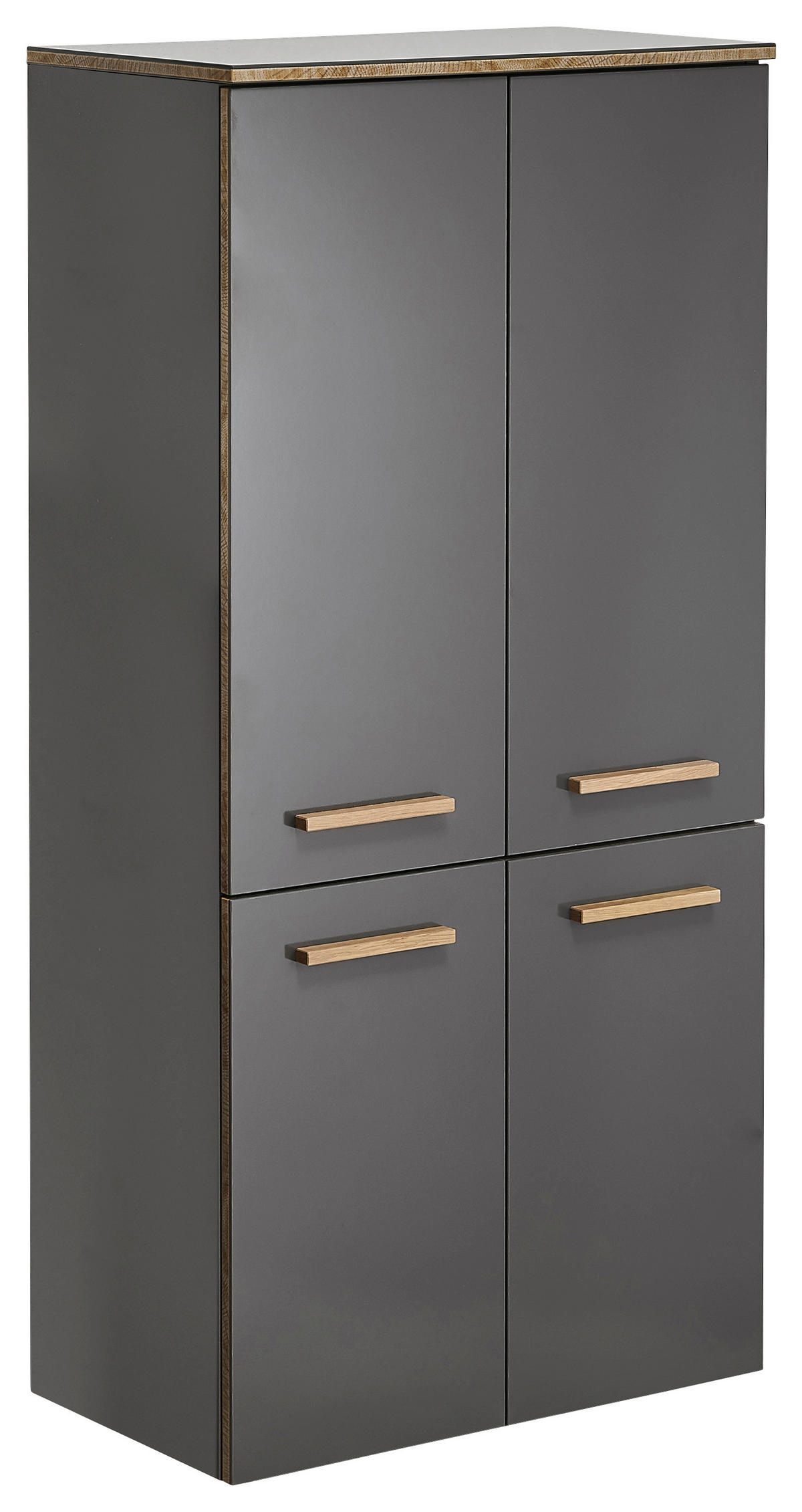 MIDISCHRANK 60/123,2/33 cm  - Eichefarben/Grau, KONVENTIONELL, Holzwerkstoff (60/123,2/33cm) - Xora