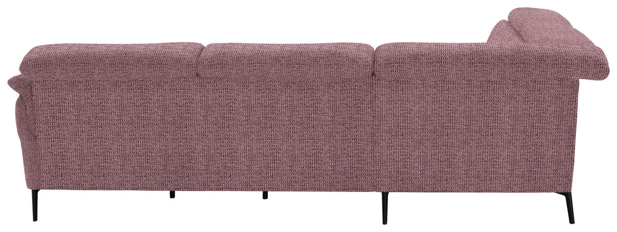 ECKSOFA in Struktur Flieder  235/275 cm  - Flieder/Schwarz, MODERN, Textil/Metall (235/275cm) - Cantus