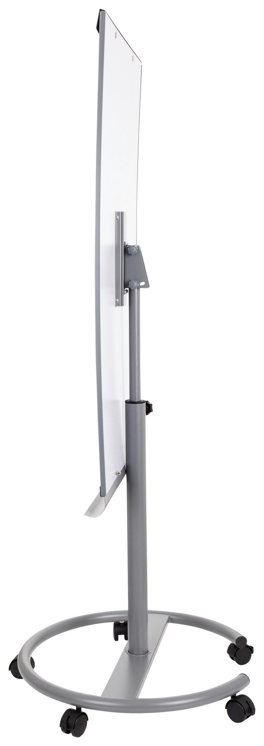 WHITEBOARD Metall Silberfarben, Weiß  - Silberfarben/Weiß, Basics, Kunststoff/Metall (65,5/133-190/60cm) - MID.YOU