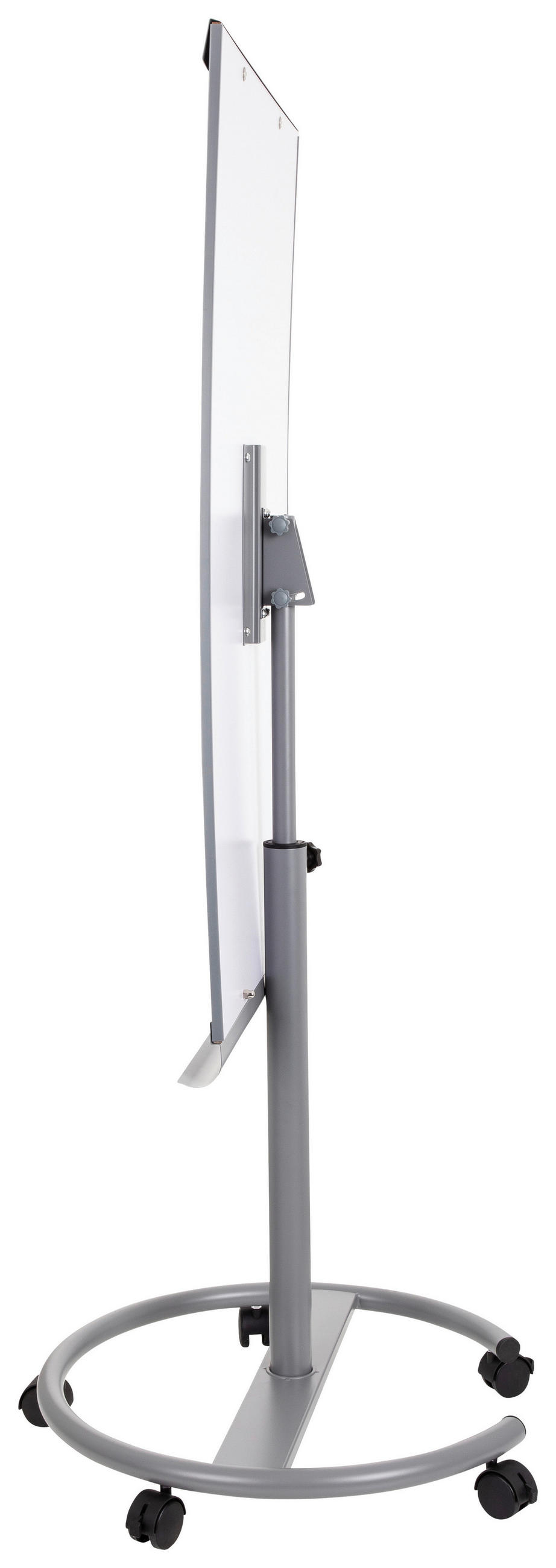 WHITEBOARD Metall Silberfarben, Weiß  - Silberfarben/Weiß, Basics, Kunststoff/Metall (65,5/133-190/60cm) - MID.YOU