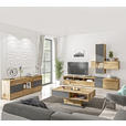 VITRINE in massiv Wildeiche Anthrazit, Eichefarben  - Eichefarben/Anthrazit, Design, Glas/Holz (61/205/40cm) - Waldwelt