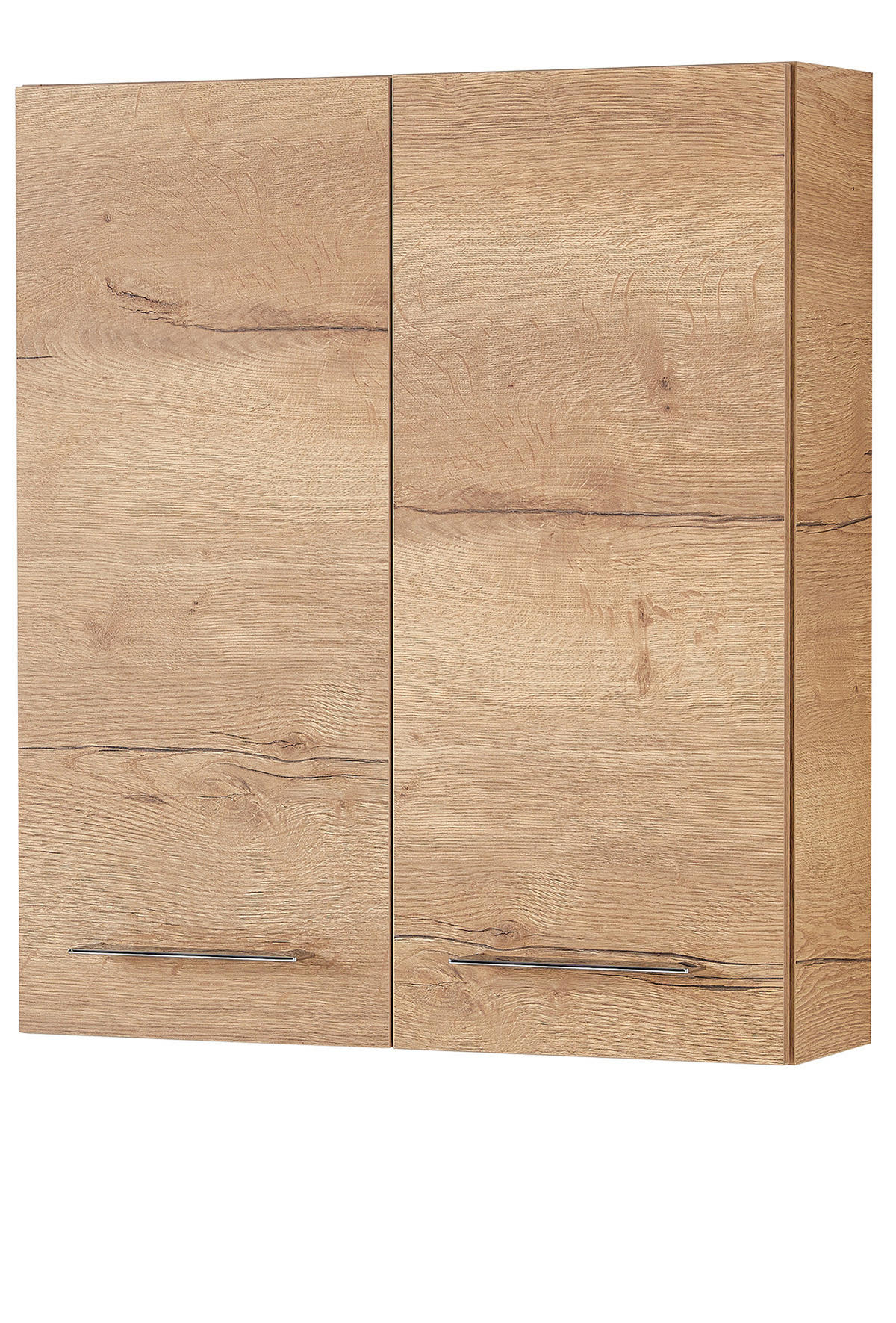 HÄNGESCHRANK 60/70/15,8 cm  - Chromfarben/Eichefarben, KONVENTIONELL, Glas/Holzwerkstoff (60/70/15,8cm) - Sadena