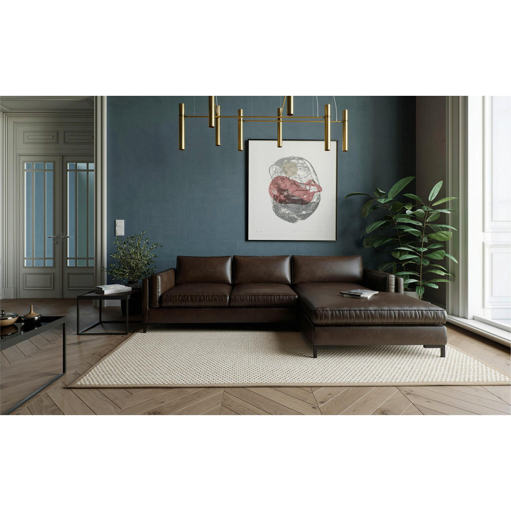 Thumbnail - Livetastic Ecksofa Packo, Kastanien, Textil, 3-Sitzer, Füllung: Daunen, Silikon, Ottomane rechts, L-Form, 265x160 cm, Ma...