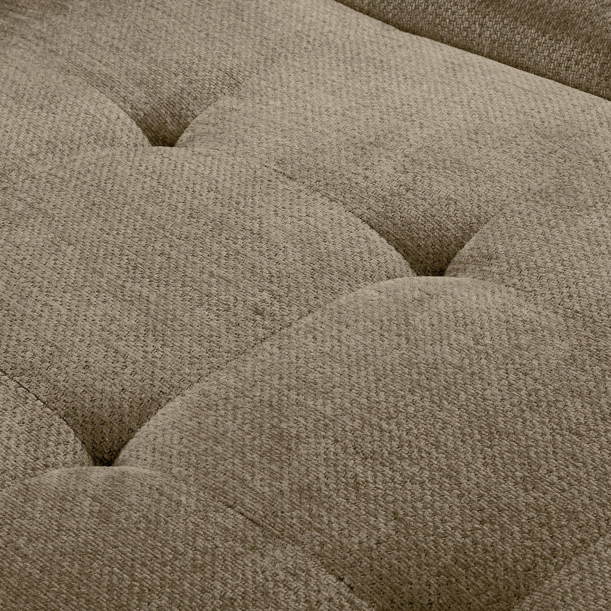 ECKSOFA  Webstoff Taupe  - Taupe/Schwarz, Design, Textil/Metall (268/195cm) - Livetastic
