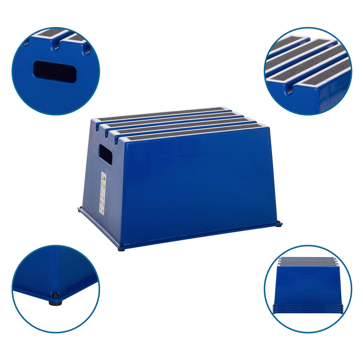 TRITTHOCKER  - Blau, Basics, Kunststoff (52,5/31/37,5cm) - MID.YOU