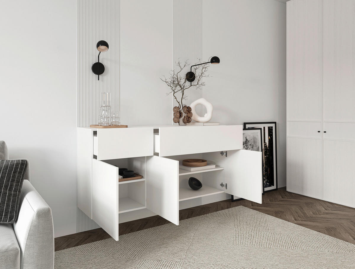 SIDEBOARD  in 150/75/42 cm  - Weiß, Design, Holzwerkstoff (150/75/42cm) - Hom`in