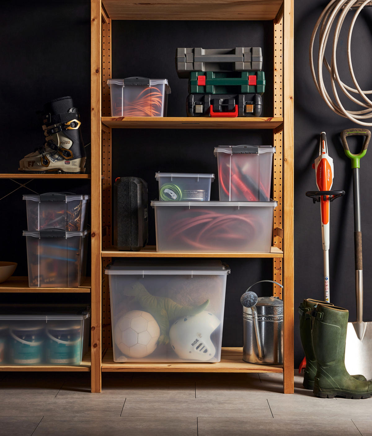 BOX MIT DECKEL    39,5/27,5/18 cm  - Anthrazit, Basics, Kunststoff (39,5/27,5/18cm) - Rotho
