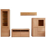WOHNWAND  in Kernbuche  318/203,6/50 cm  - Kernbuche/Grau, KONVENTIONELL, Glas/Holz (318/203,6/50cm) - Voleo