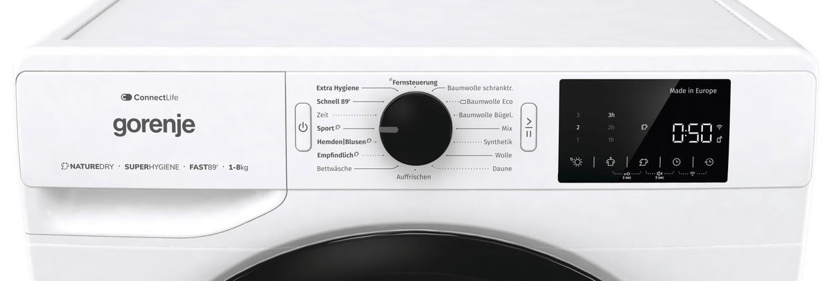 WÄRMEPUMPENTROCKNER DPNE82/GN  - Weiß, MODERN, Glas/Kunststoff (60/85/62,5cm) - Gorenje