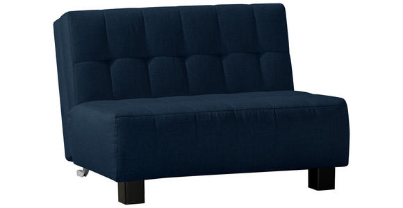 SCHLAFSOFA Dunkelblau  - Schwarz/Dunkelblau, Design, Textil/Metall (125/92/102cm) - Novel