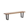 SITZBANK 220/45/40 cm  in Anthrazit, Eichefarben  - Eichefarben/Anthrazit, ROMANTIK / LANDHAUS, Holz/Metall (220/45/40cm) - Waldwelt