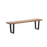 SITZBANK 220/45/40 cm  in Anthrazit, Eichefarben  - Eichefarben/Anthrazit, ROMANTIK / LANDHAUS, Holz/Metall (220/45/40cm) - Waldwelt