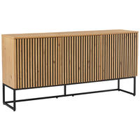 SIDEBOARD Bueno 160/80/40 cm  - Schwarz/Eiche Artisan, Modern, Holzwerkstoff/Metall (160/80/40cm) - Xora