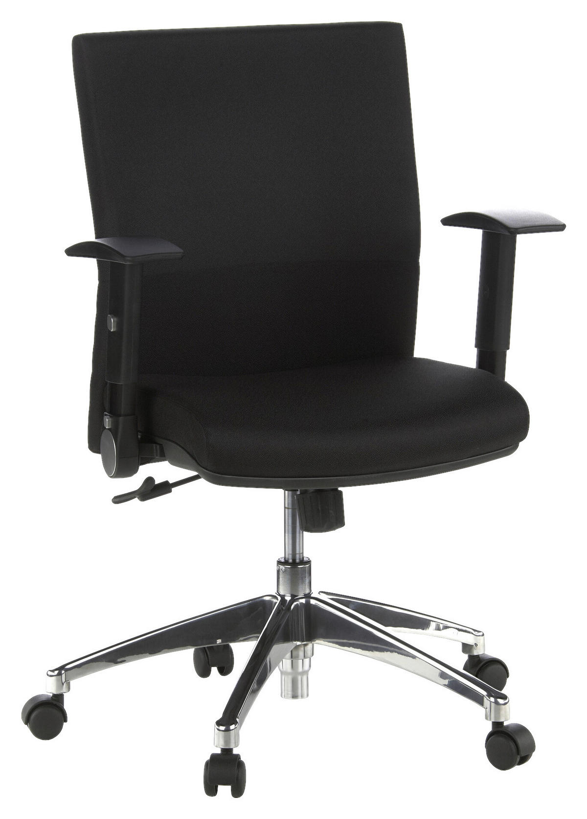 DREHSTUHL Flachgewebe Schwarz  - Schwarz, MODERN, Kunststoff/Textil (56/103/43cm) - MID.YOU