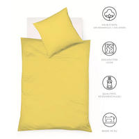 BETTWÄSCHE Provence Leinenoptik 155/220 cm  - Gelb, Basics, Textil (155/220cm) - Fleuresse