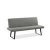 POLSTERBANK  in Grau  - Schwarz/Grau, Design, Textil/Metall (180/91/65cm)