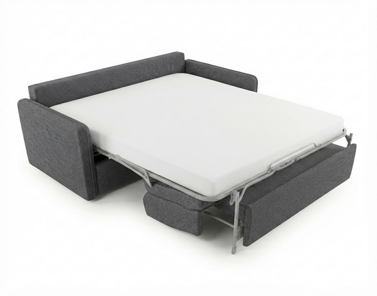 SCHLAFSOFA Webstoff Dunkelgrau  - Dunkelgrau/Schwarz, KONVENTIONELL, Kunststoff/Textil (180/86/100cm) - Xora
