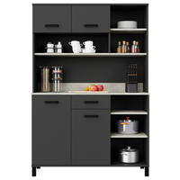BUFFET 119,1/177/40 cm  in Anthrazit, Hellgrau  - Anthrazit/Hellgrau, KONVENTIONELL, Holzwerkstoff/Metall (119,1/177/40cm) - P & B