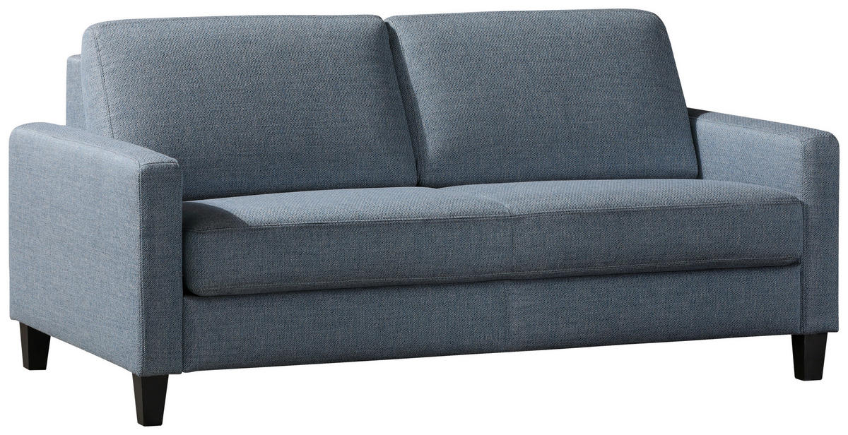 SCHLAFSOFA Textil Blau, Grau  - Blau/Schwarz, Design, Holz/Textil (184/87/102cm) - Dieter Knoll