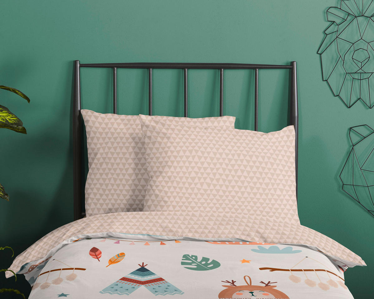 KINDERBETTWÄSCHE 140/200 cm  - Sandfarben/Beige, Trend, Textil (140/200cm)