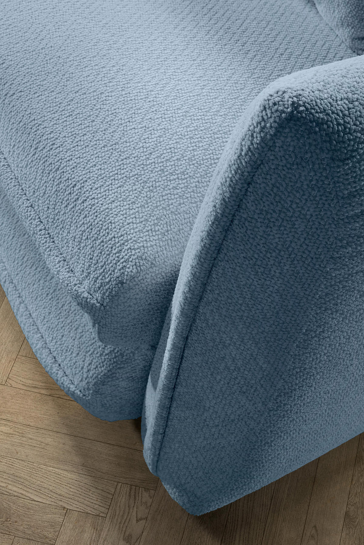 SCHLAFSOFA  mit Liegefunktion Struktur Blau  - Blau/Schwarz, KONVENTIONELL, Kunststoff/Textil (237/94/117cm) - Carryhome