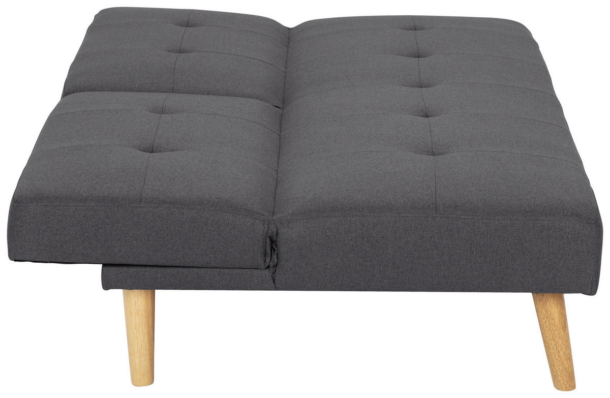 ROZKLÁDACÍ POHOVKA, textil, tmavě šedá - tmavě šedá/přírodní barvy, Basics, dřevo/textil (178/76/88cm) - MID.YOU