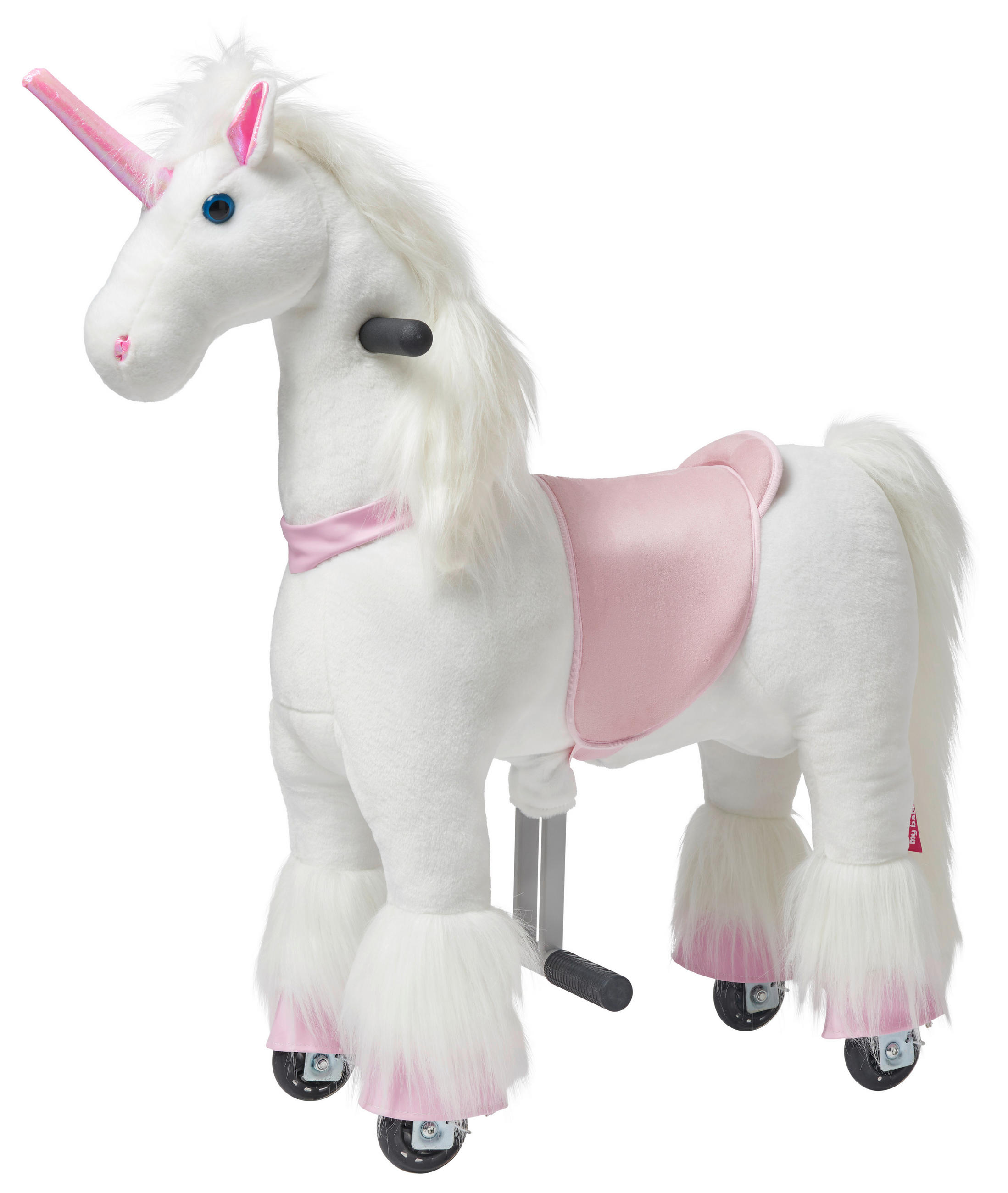 HOUPACÍ KŮŇ - bílá/růžová, Basics, kov/textil (76/27/85cm) - My Baby Lou